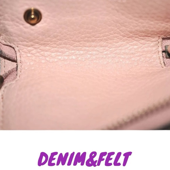 🐝GUCCI Pink Cellarius Calfskin Blind For Love Animalier Zip  Key Case/Pouch - Picture 9 of 16